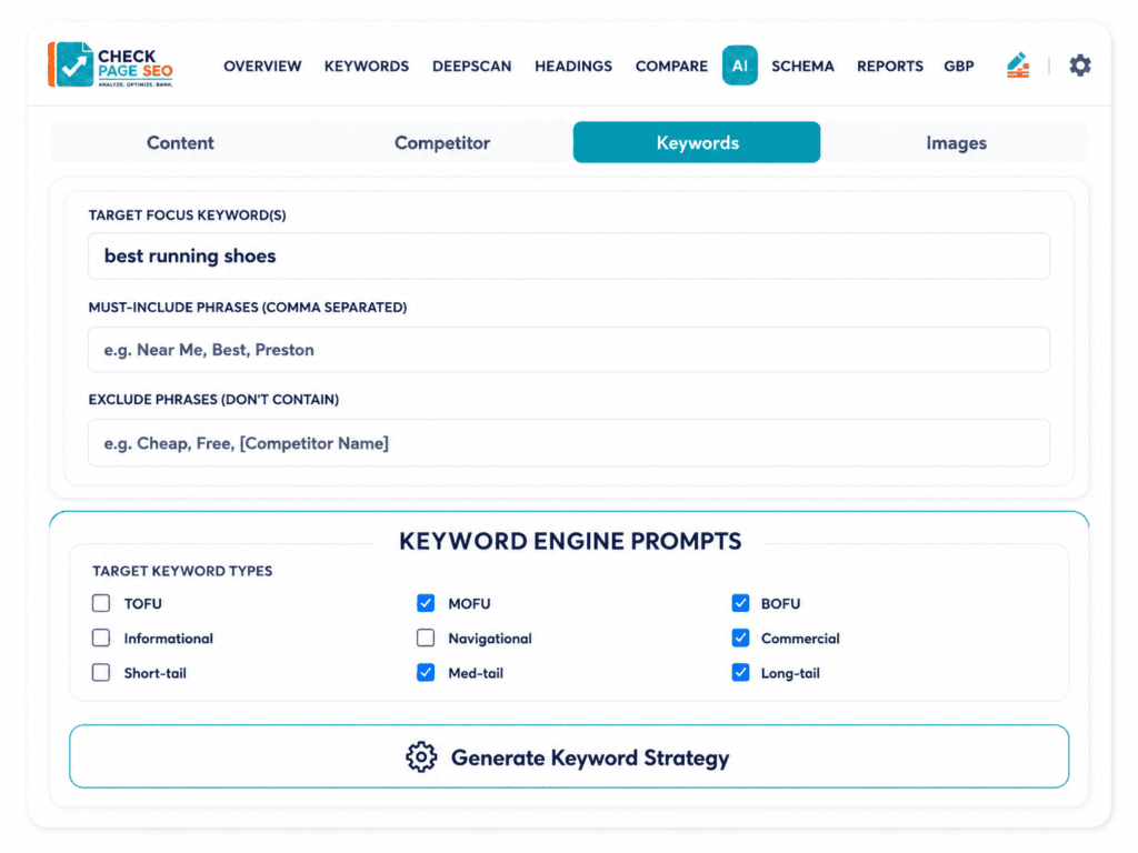 Keyword Engine Prompts - Check Page SEO