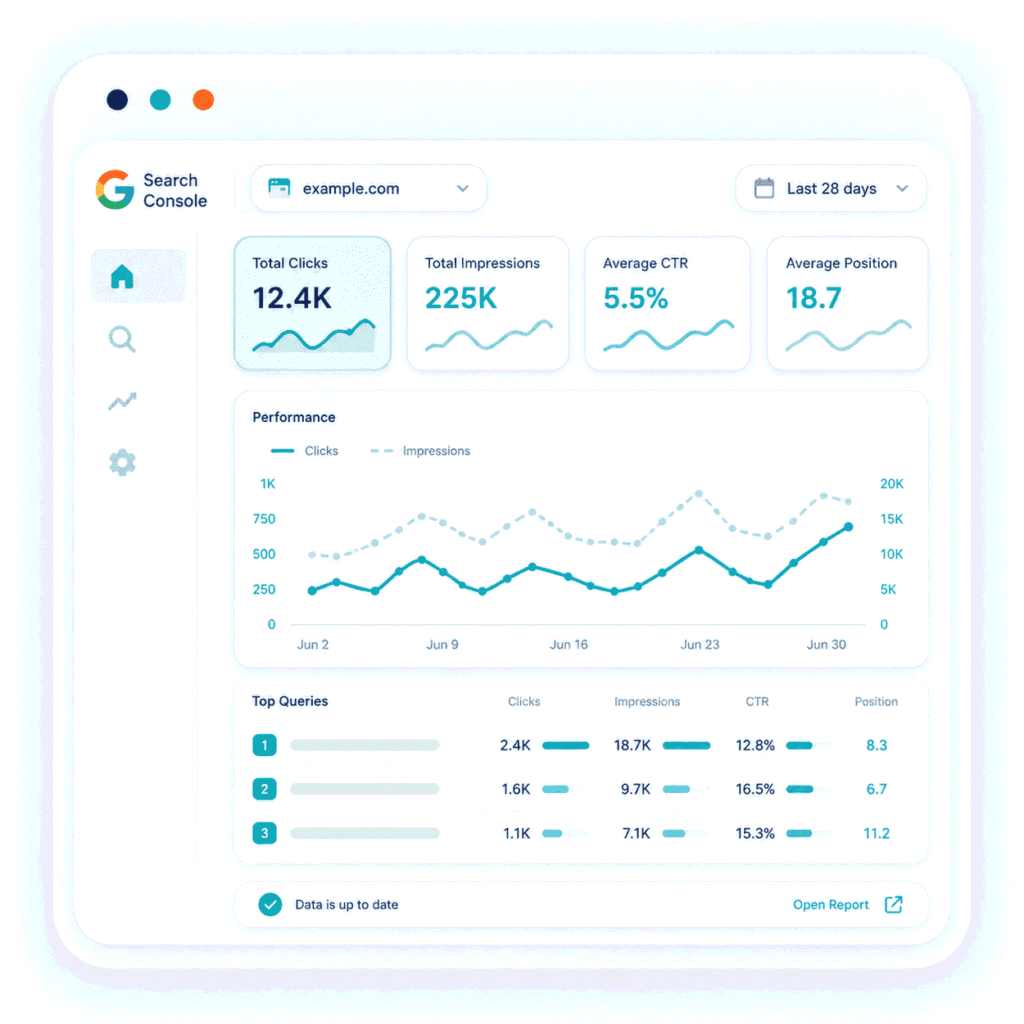 Search Console Google Performance Dashboard - Check Page SEO