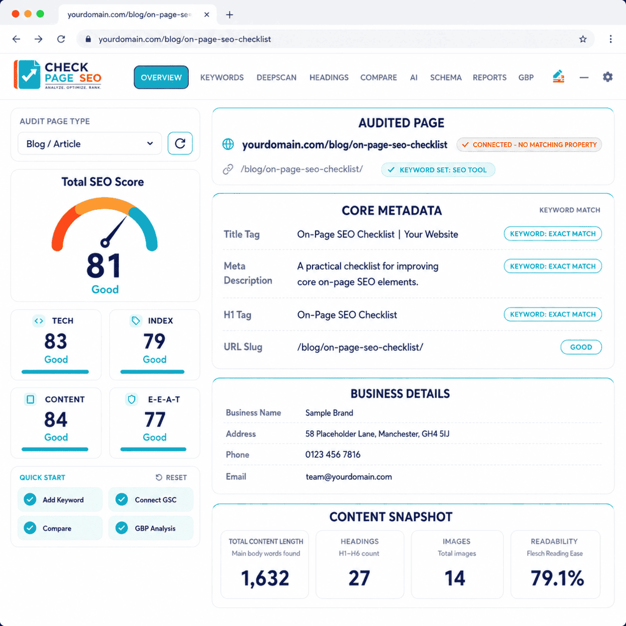 Website Seo Analysis - Check Page SEO